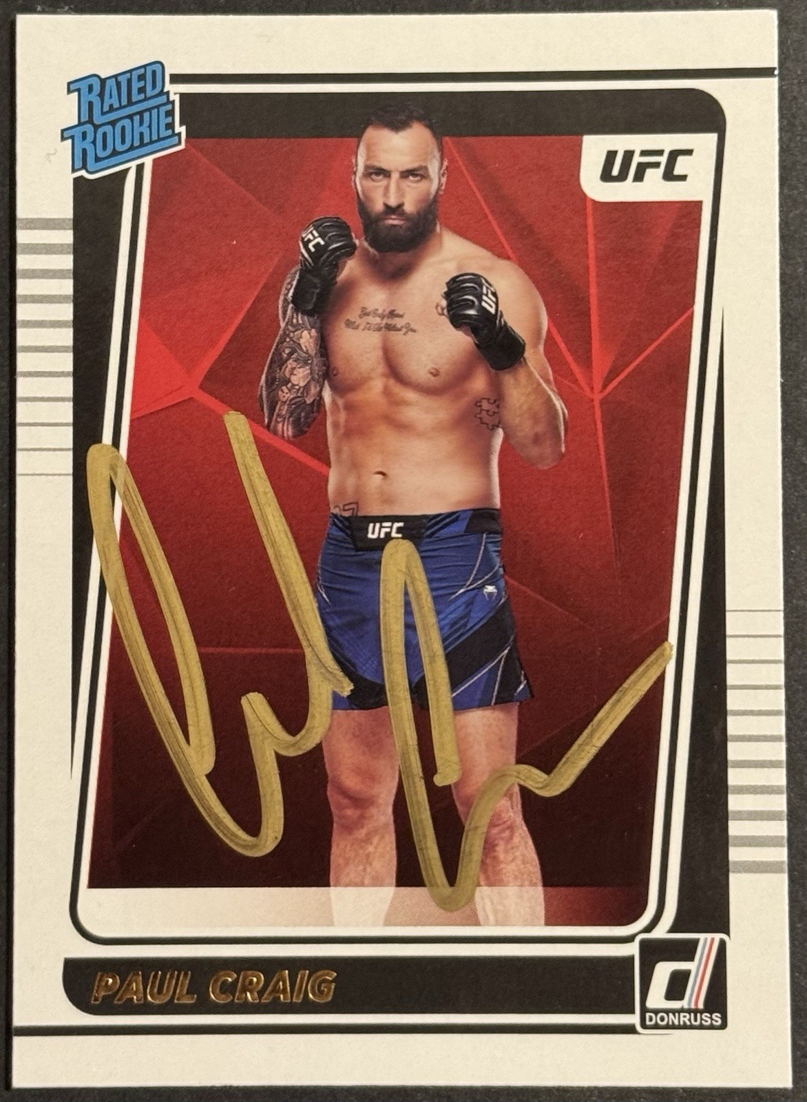 Paul Craig Signed Autographed 2022 Donruss UFC Base Card Beckett Coa