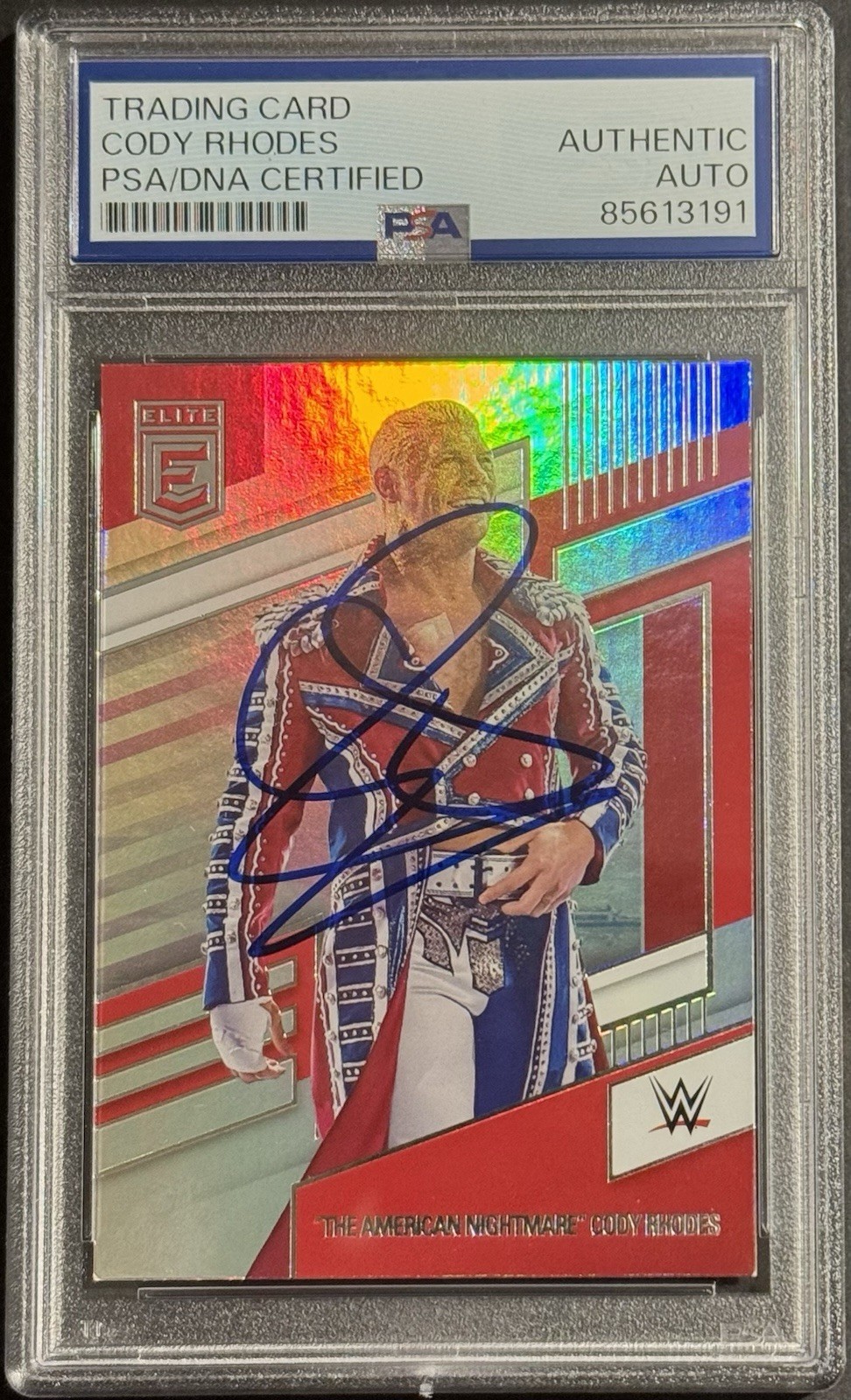 Cody Rhodes Signed Auto 2022 WWE Donruss Elite Card PSA/DNA Slabbed American