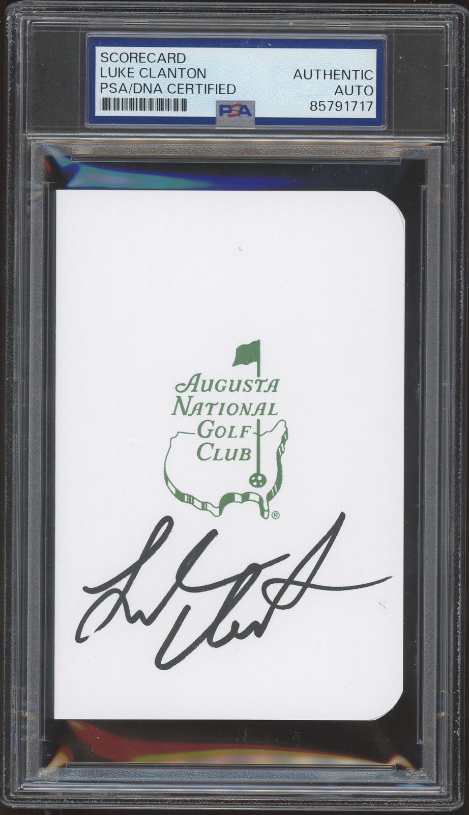 Luke Clanton Signed Masters Augusta National Golf Club Scorecard PSA AUTO PGA