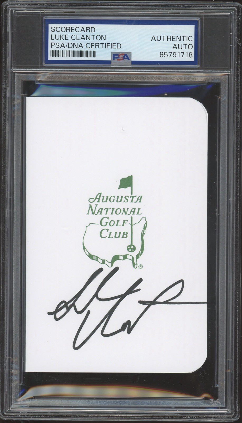 Luke Clanton Signed Masters Augusta National Golf Club Scorecard PSA AUTO PGA