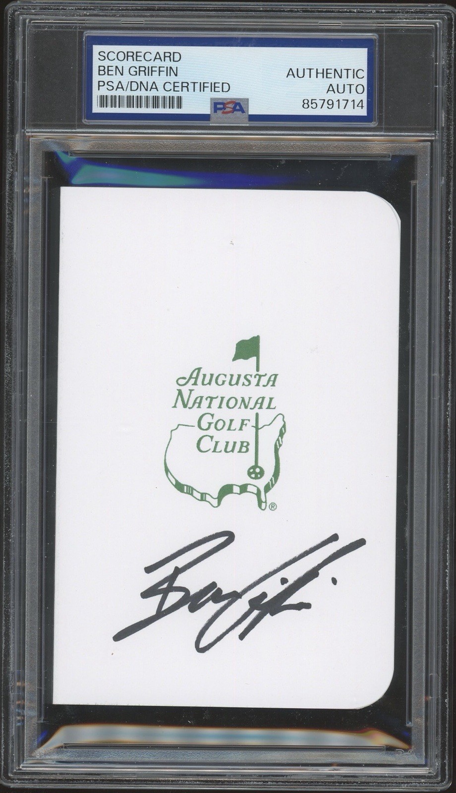 Ben Griffin Signed Augusta National Golf Club Masters Scorecard PSA/DNA AUTO PGA