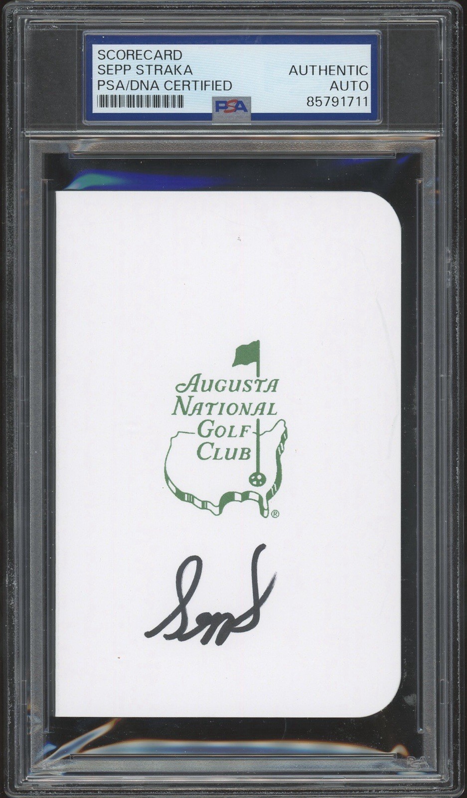 Sepp Straka Signed Augusta National Golf Club Masters Scorecard PSA/DNA AUTO PGA