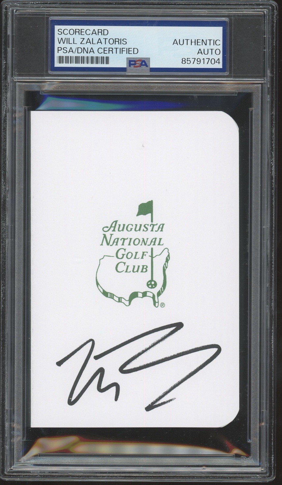 Will Zalatoris Signed Augusta National Golf Club Masters Scorecard PSA AUTO PGA