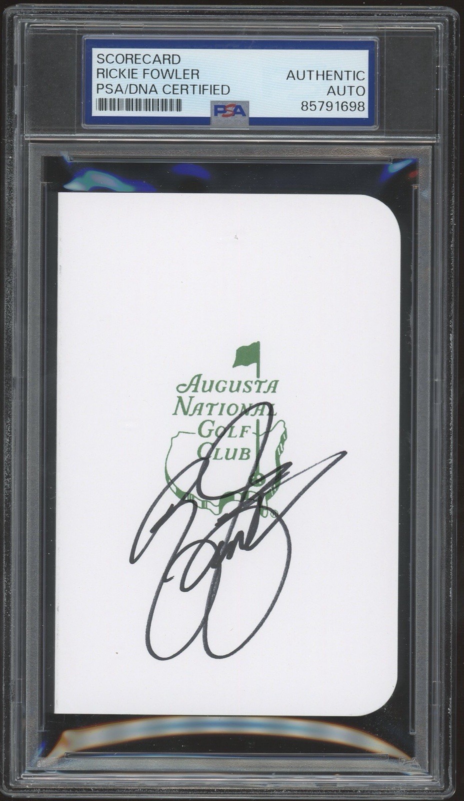 Rickie Fowler Signed Augusta National Golf Club Masters Scorecard PSA AUTO PGA
