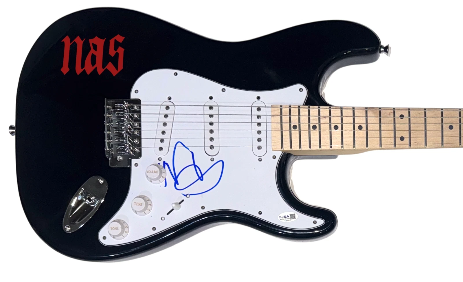 Nas Signed Autograph Electric Guitar Illmatic Rapper Hip Hop Nasir Jones JSA COA