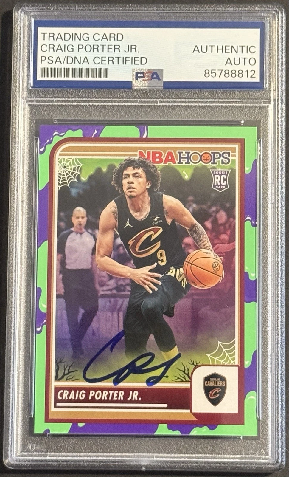 Craig Porter Jr Signed Autographed 2023/24 NBA Haunted Hoops Card PSA/DNA Slab