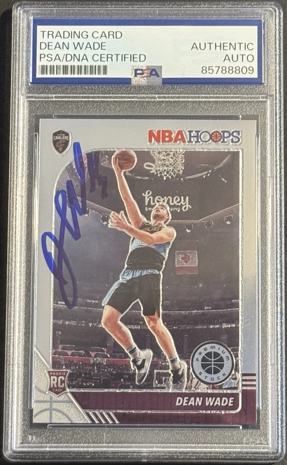 Dean Wade Signed 2019/20 Premium Stock Hoops Rookie Card PSA/DNA Slabbed Cavs