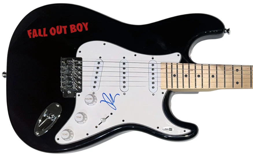 Pete Wentz Signed Autograph Electric Guitar Fall Out Boy Band JSA COA