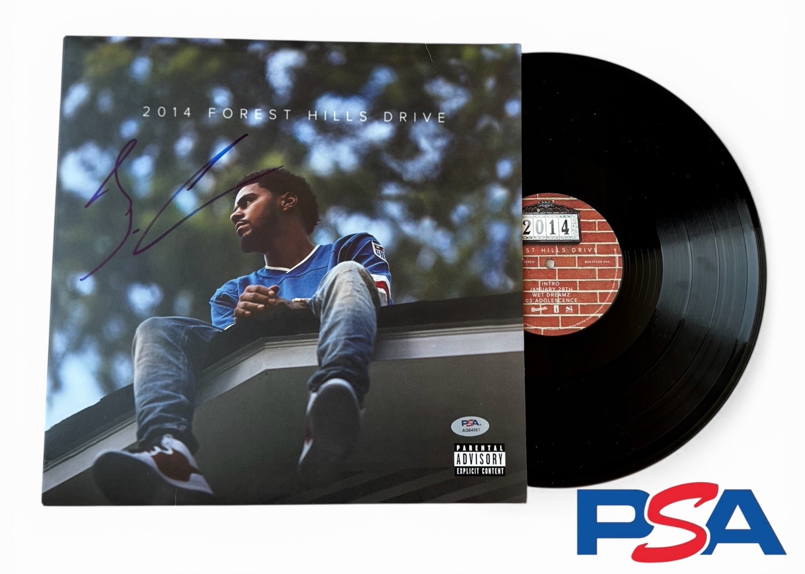 J. Cole Signed Autographed 2014 Forest Hills Drive Album LP Vinyl PSA/DNA AUTO