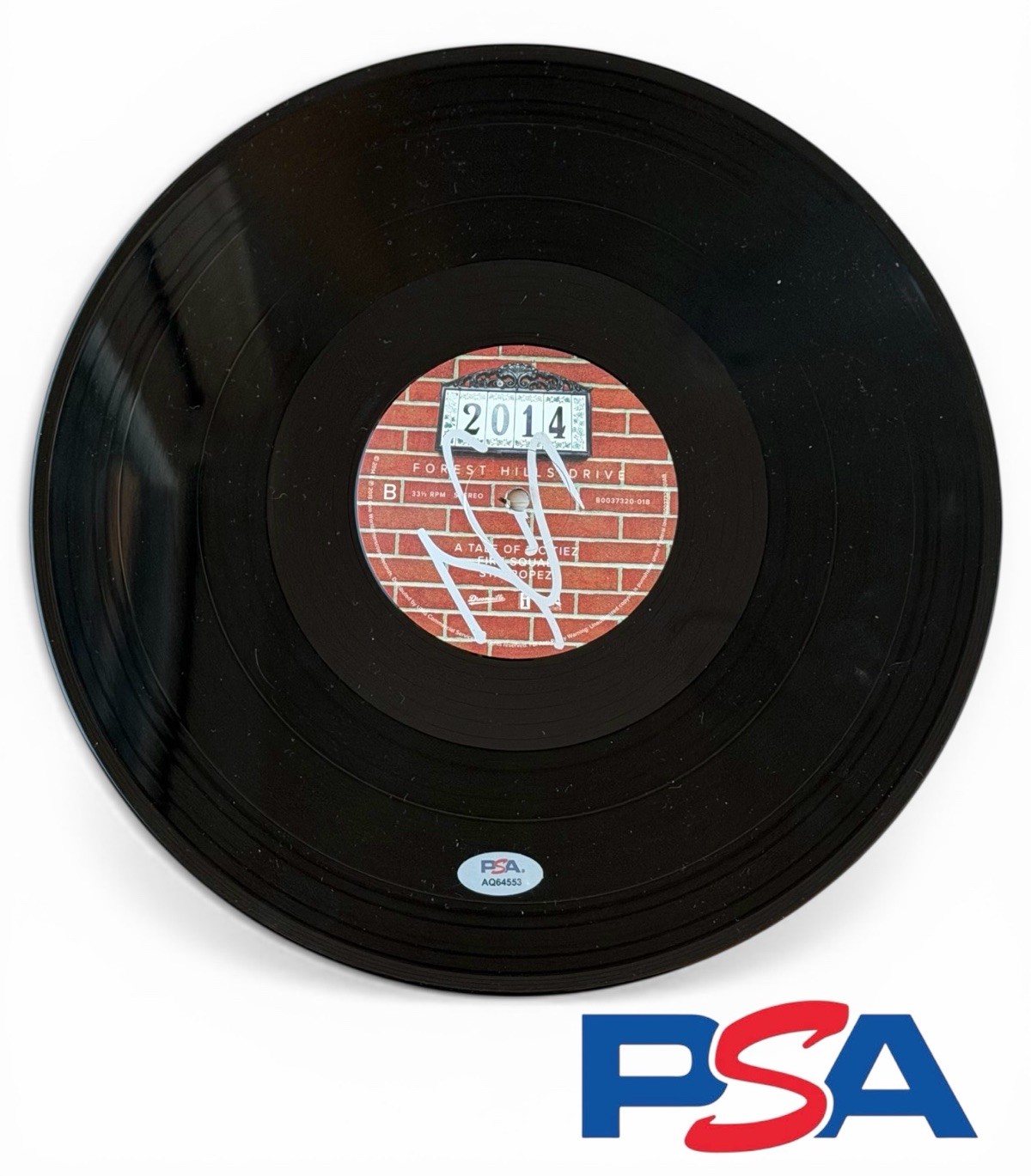 J. Cole Signed Autographed 2014 Forest Hills Drive Album LP Vinyl Disc PSA AUTO