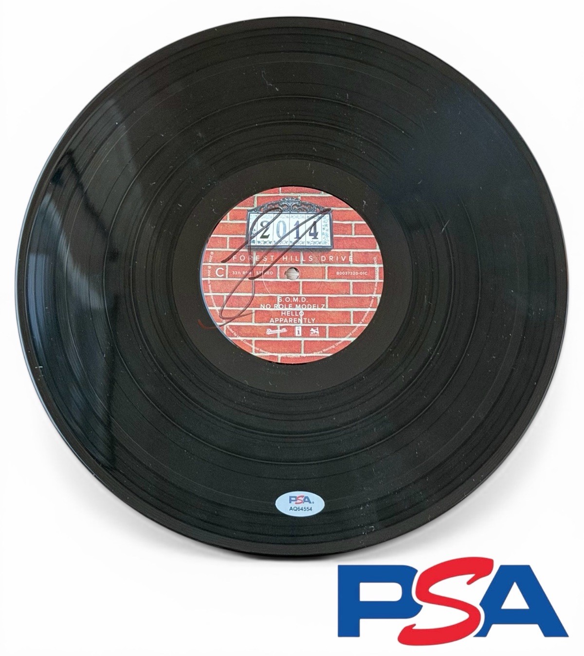 J. Cole Signed Autographed 2014 Forest Hills Drive Album LP Vinyl Disc PSA AUTO