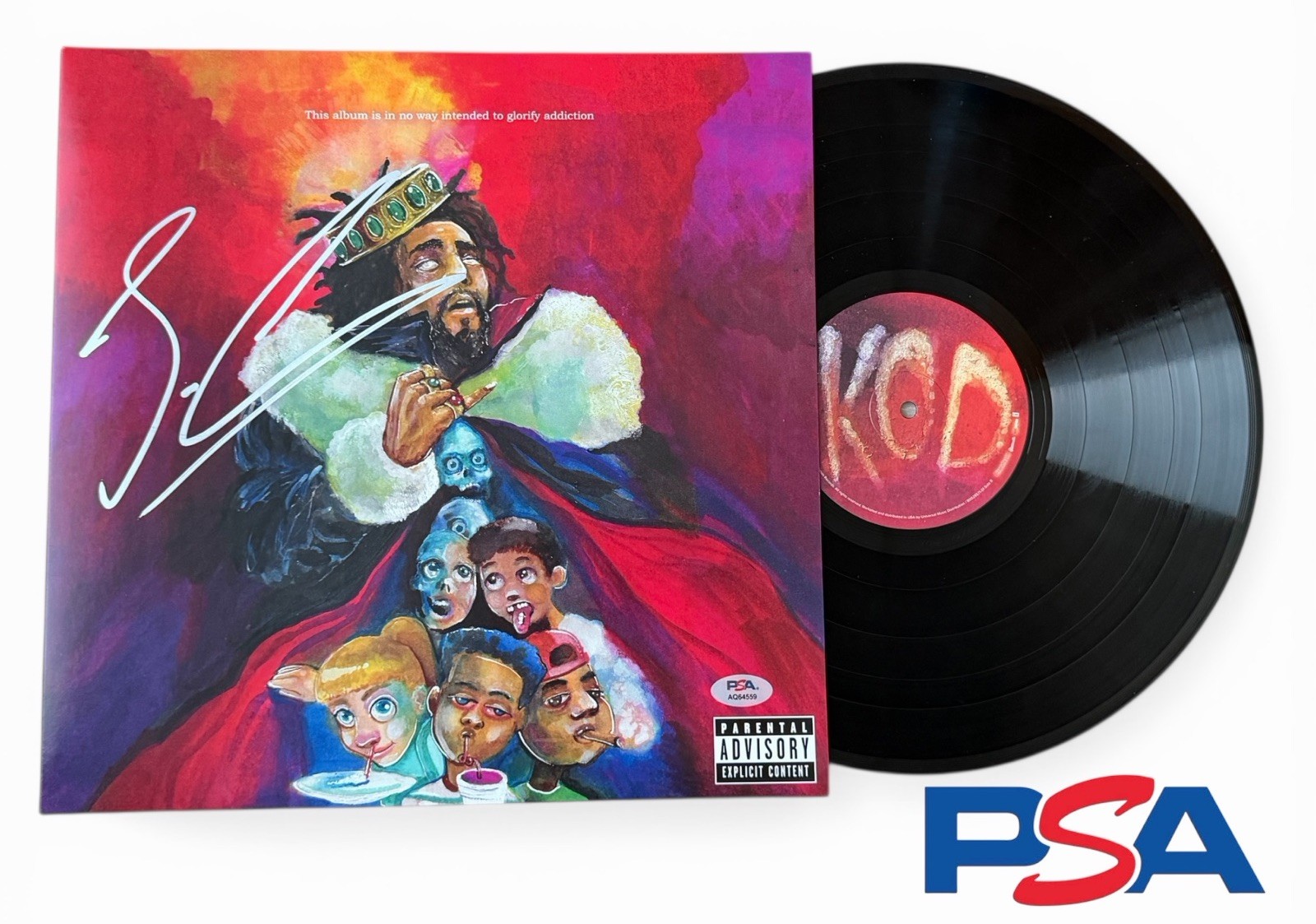 J. Cole Signed Autographed KOD Album LP Vinyl PSA/DNA AUTO