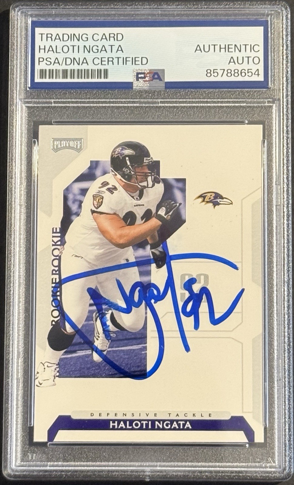 Haloti Ngata Signed Auto 2006 Playoffs Rookie Card PSA/DNA COA Oregon Ducks