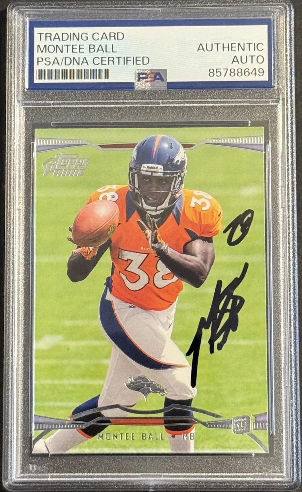 Montee Ball Signed Auto 2013 Topps Prime Rookie Card PSA/DNA Slabbed Broncos