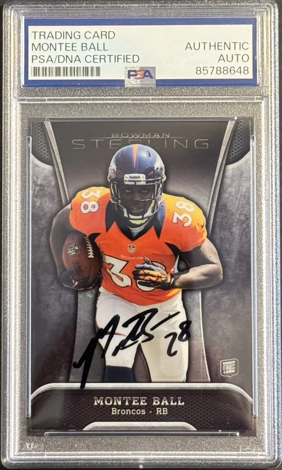 Montee Ball Signed Auto 2013 Bowman Sterling Rookie Card PSA/DNA Slabbed Broncos