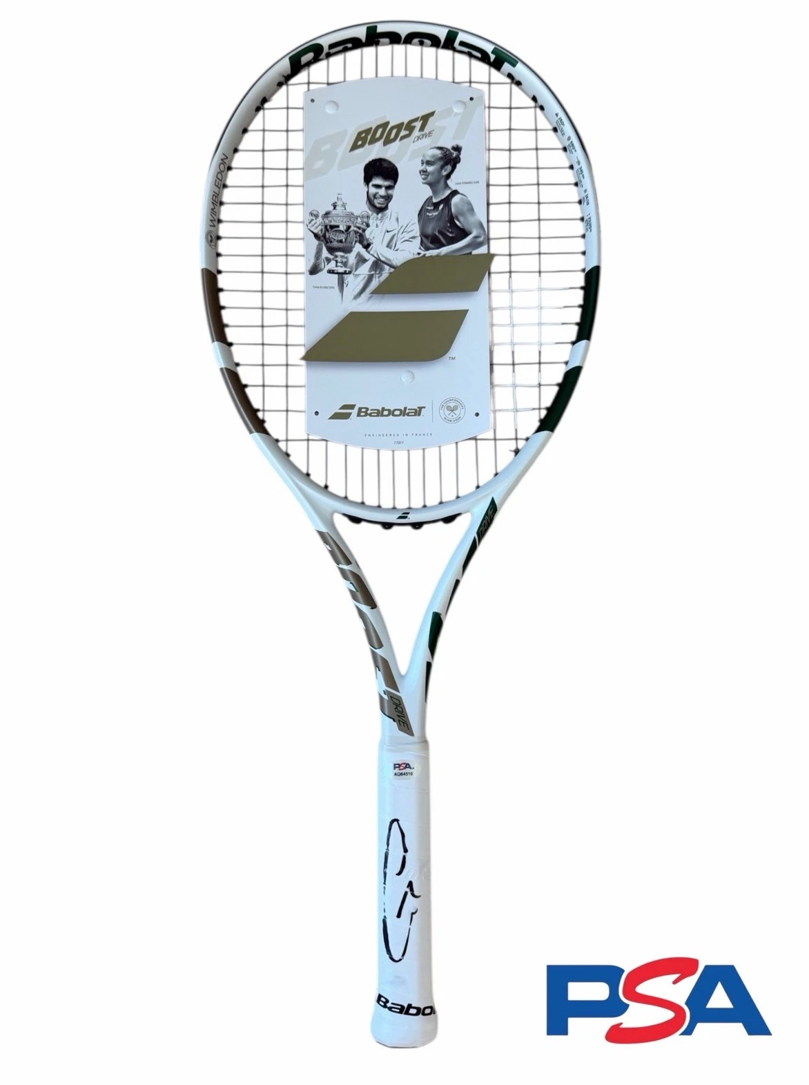 Carlos Alcaraz Signed Babolat Wimbledon Champion Tennis Racket Racquet PSA AUTO
