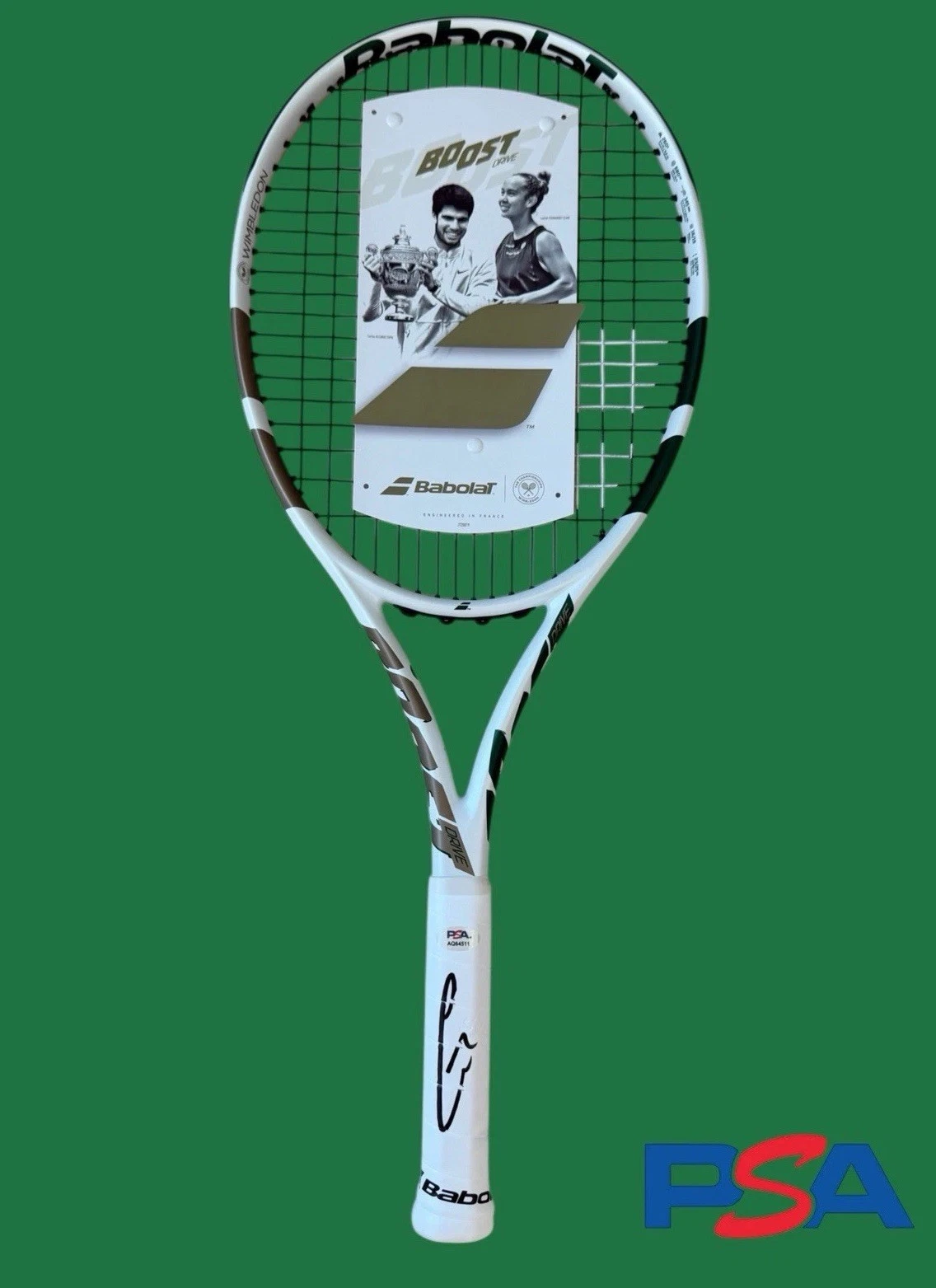 Carlos Alcaraz Signed Babolat Wimbledon Champion Tennis Racket Racquet PSA AUTO