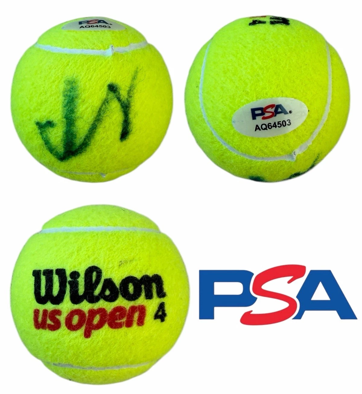Iva Jovic Signed Official Wilson US OPEN Tennis Ball PSA/DNA AUTO WTA TOUR