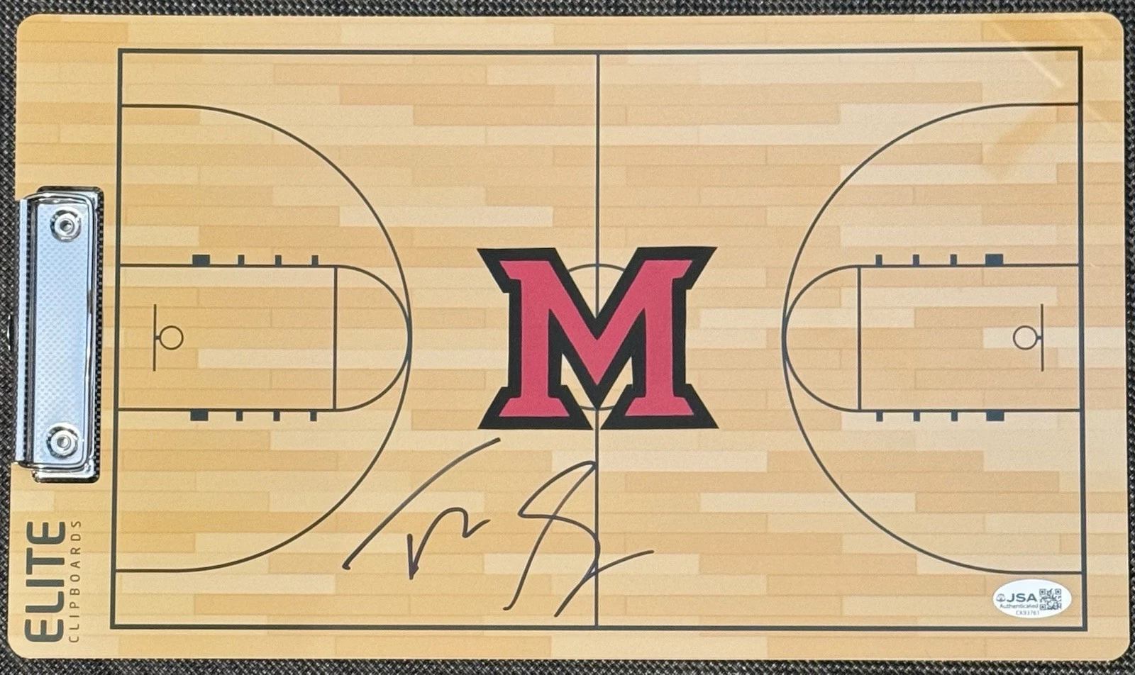 Travis Steele Signed Autographed Miami Ohio RedHawks Coaches Clipboard JSA COA
