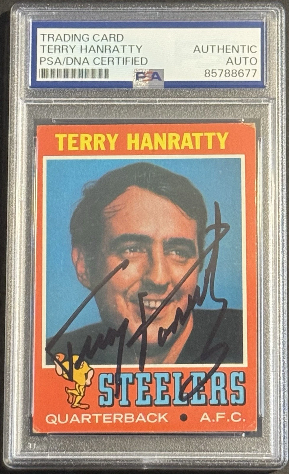 Terry Hanratty Signed 1971 Topps Rookie Card PSA/DNA Slabbed Notre Dame