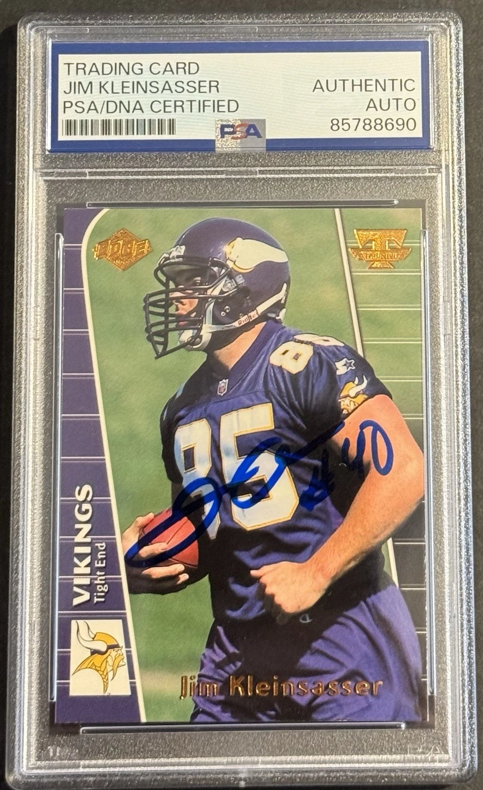 Jim Kleinsasser Signed Auto 1999 Collectors Edge Rookie Card PSA/DNA On Card