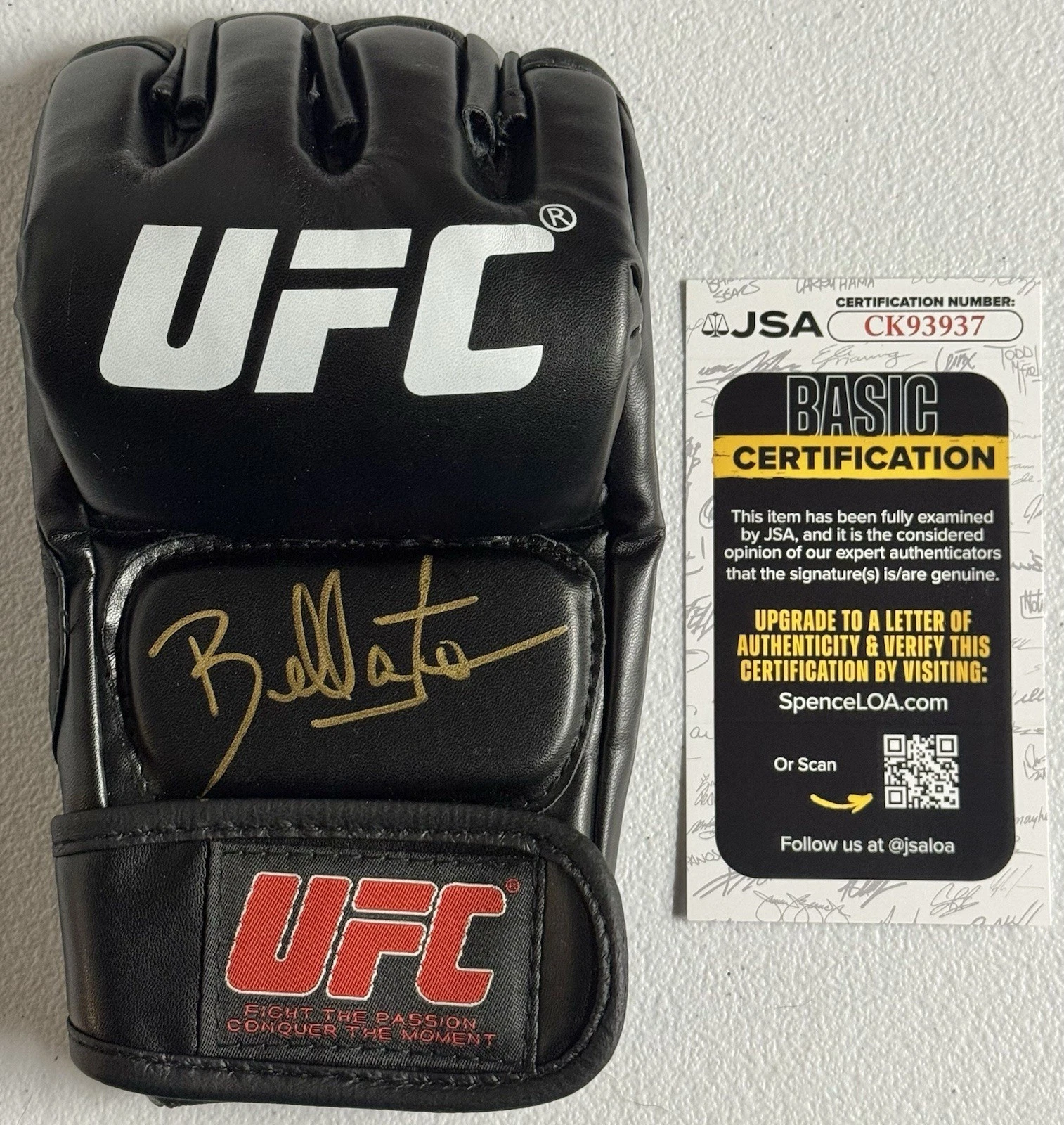 Rodolfo Bellato Signed Autographed UFC Fight Glove JSA COA Trator