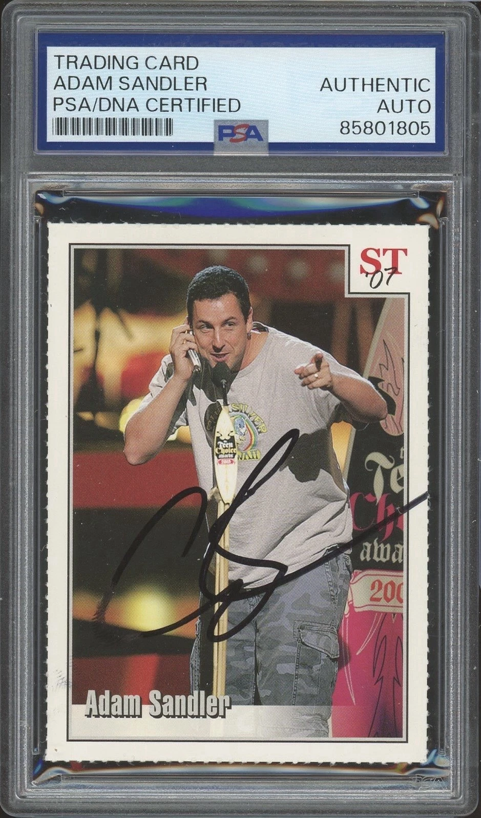 2007 Spotlight Tribute #36 Adam Sandler Signed Volume 1-Perforated RC PSA AUTO