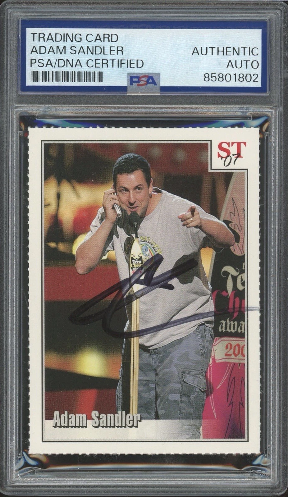 2007 Spotlight Tribute #36 Adam Sandler Signed Volume 1-Perforated RC PSA AUTO