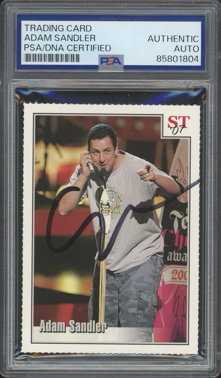 2007 Spotlight Tribute #36 Adam Sandler Signed Volume 1-Perforated RC PSA AUTO