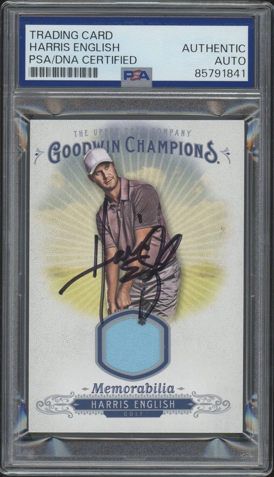 2018 Goodwin Champions Harris English Signed Rookie Golf Memorabilia PSA AUTO RC