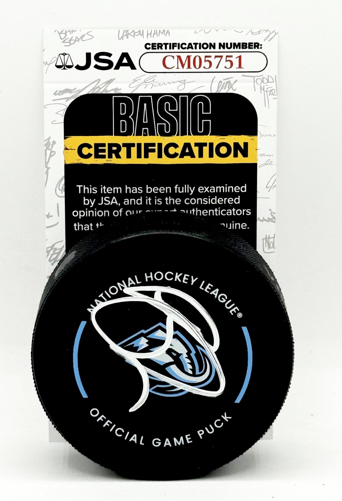 Brandon Tanev signed Utah Mammoth Official Game Puck autographed JSA