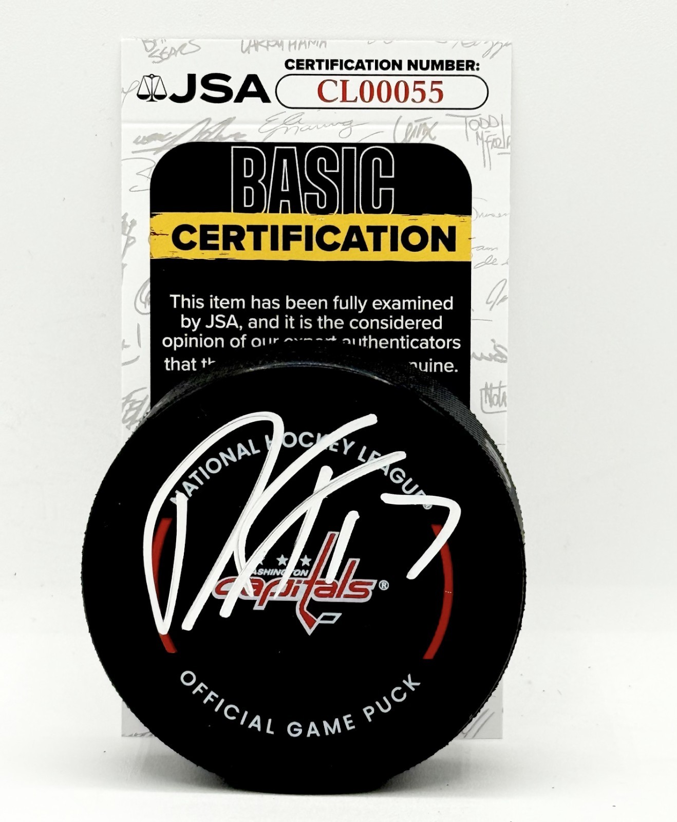 Dylan Strome signed Washington Capitals Official Game Puck autographed JSA