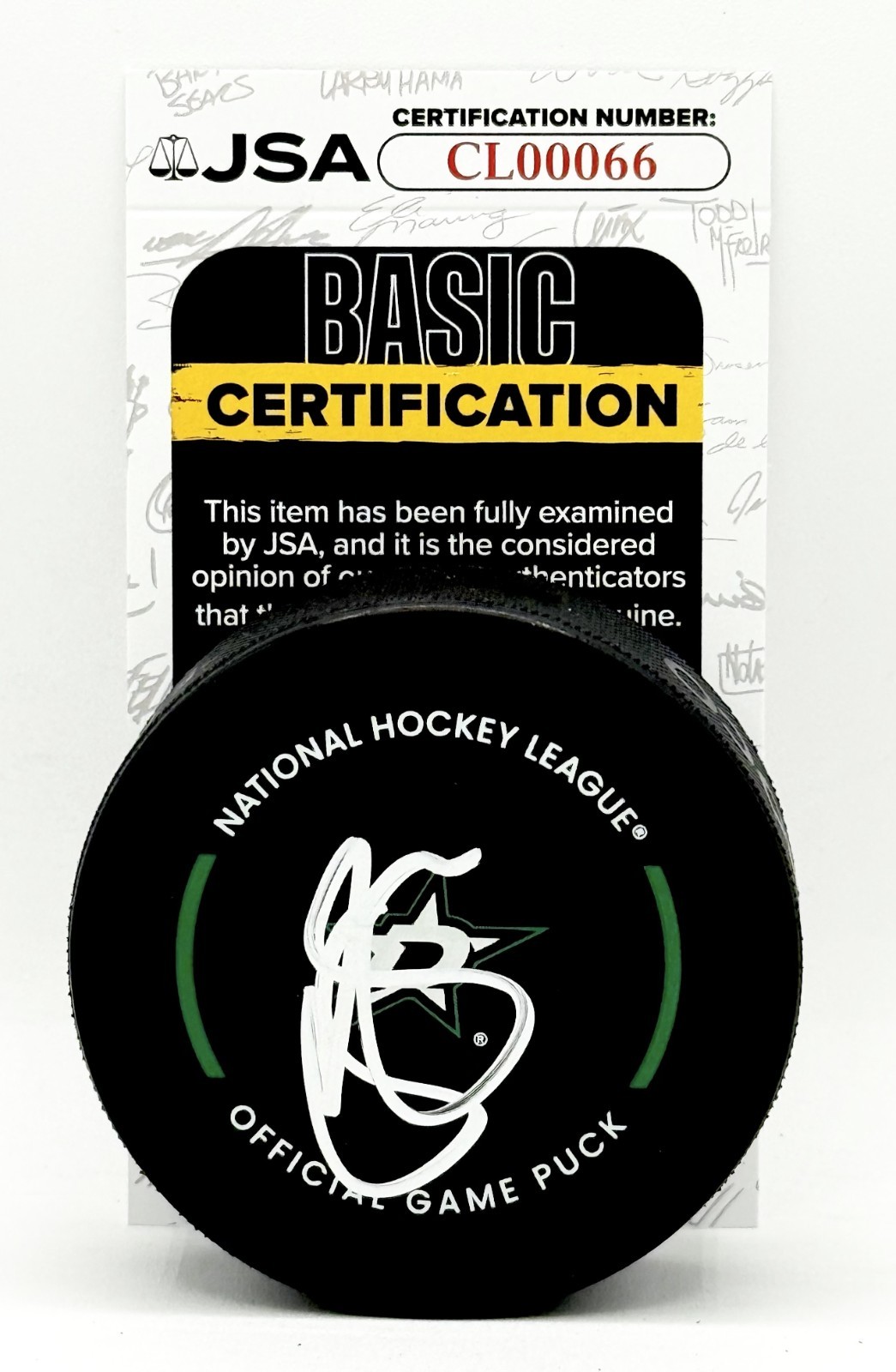 Jamie Benn signed Dallas Stars Official Game Puck autographed JSA