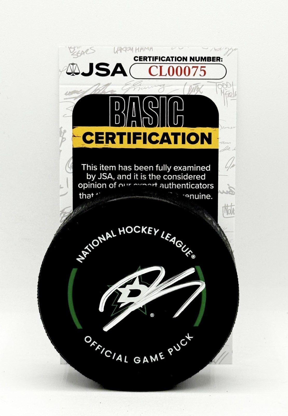 Jason Robertson signed Dallas Stars Official Game Puck autographed JSA