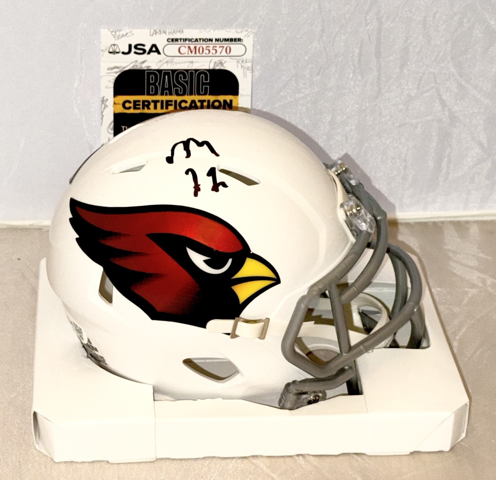 Mike LaFleur signed Arizona Cardinals mini helmet autographed JSA