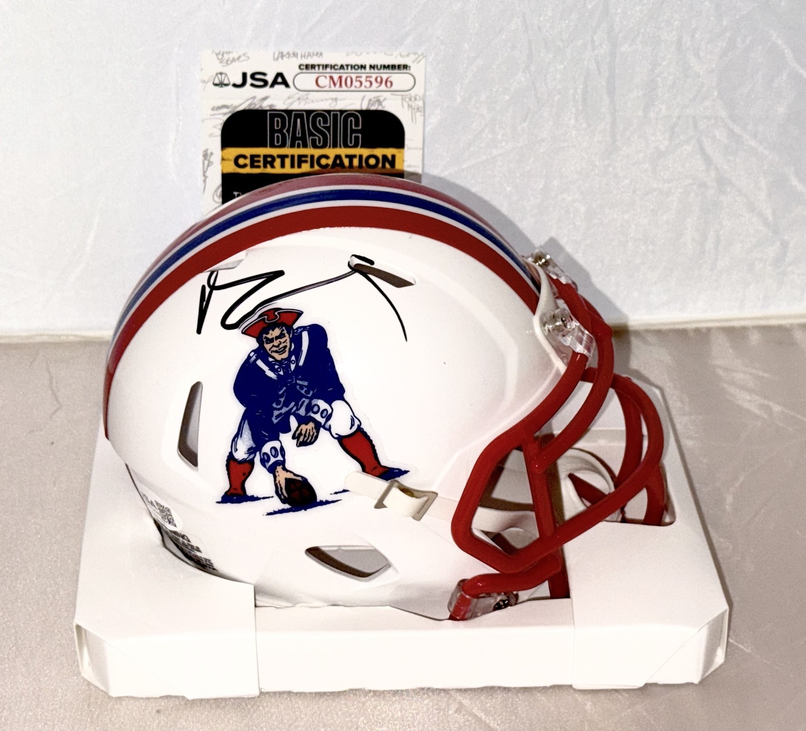 Mike Vrabel signed New England Patriots mini helmet autographed JSA COA