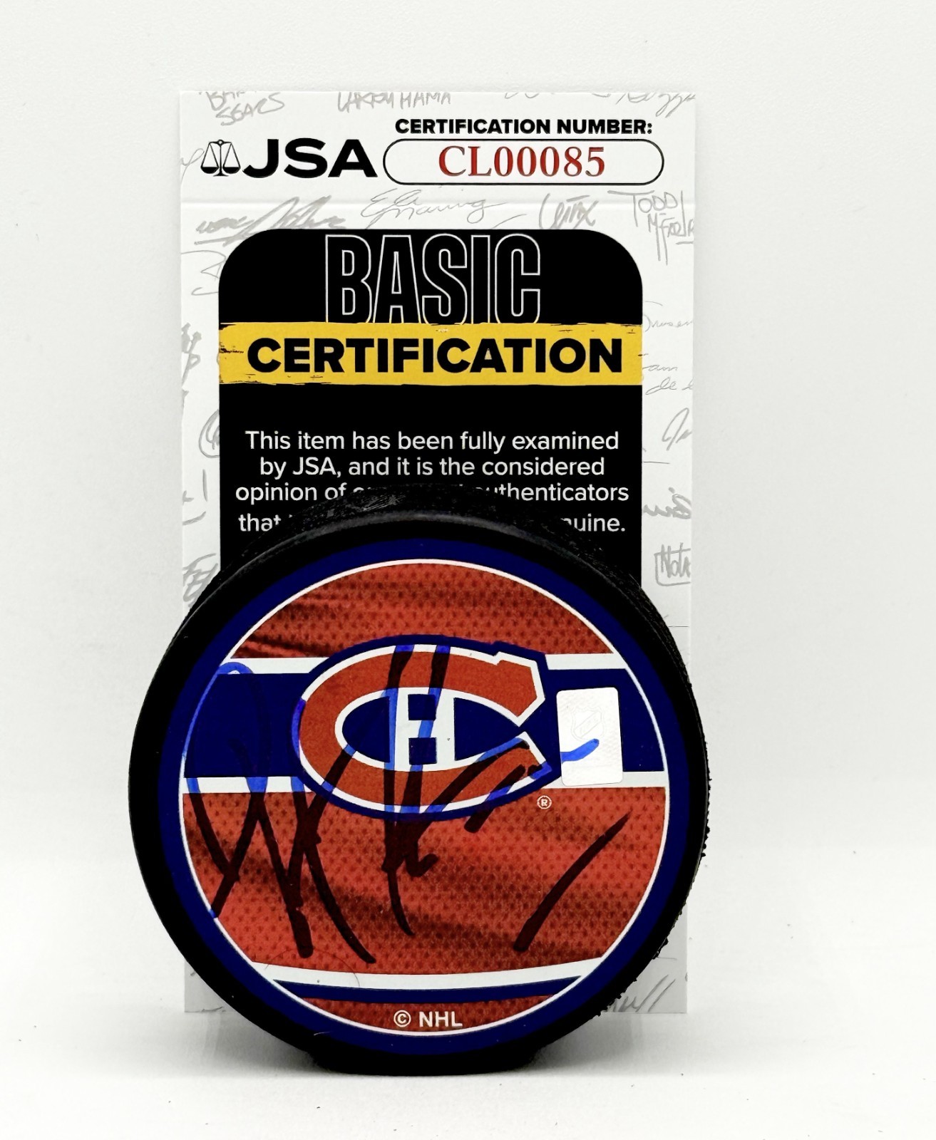 Patrick Roy signed Montreal Canadiens Reverse Retro Puck autographed JSA COA