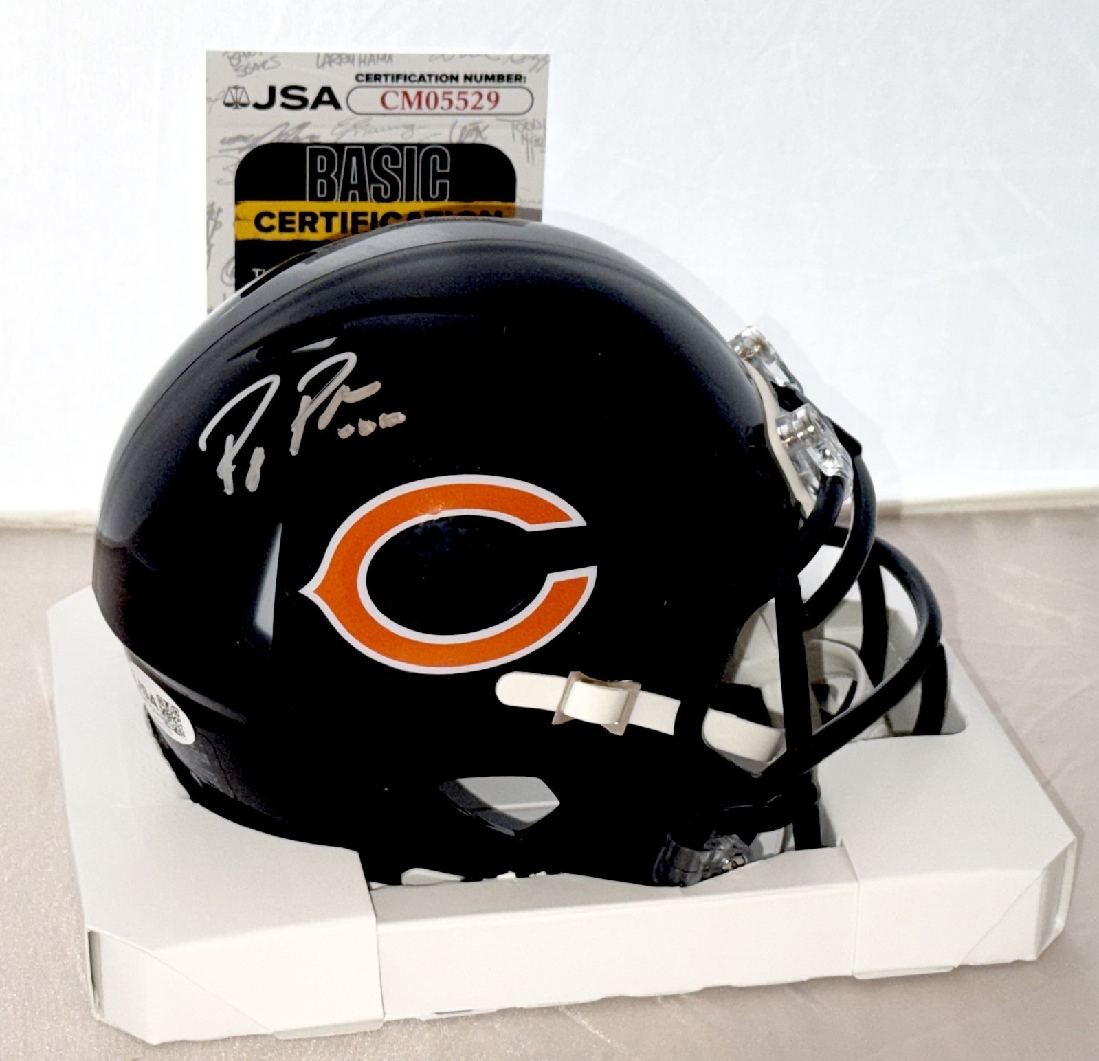 Ryan Poles signed Chicago Bears mini helmet autographed JSA