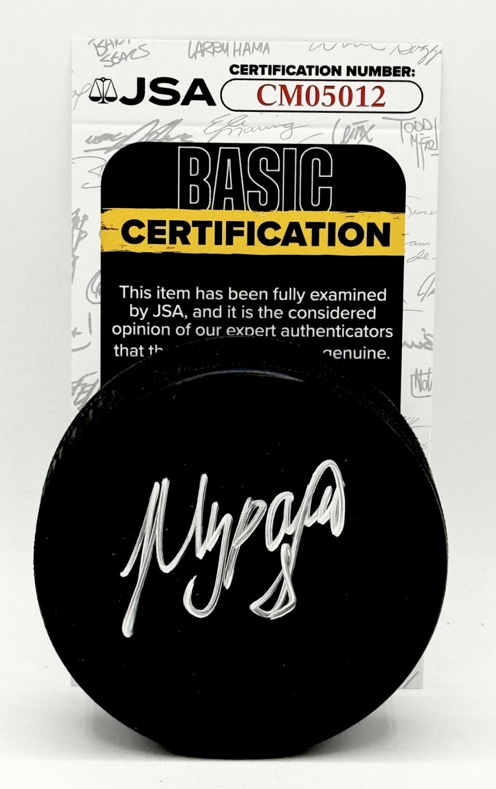 Sergei Murashov Pittsburgh Penguins signed Russia Puck autographed JSA