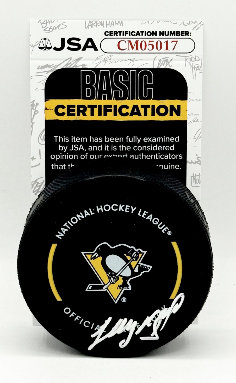 Sergei Murashov signed Pittsburgh Penguins Official Game Puck autographed #2 JSA