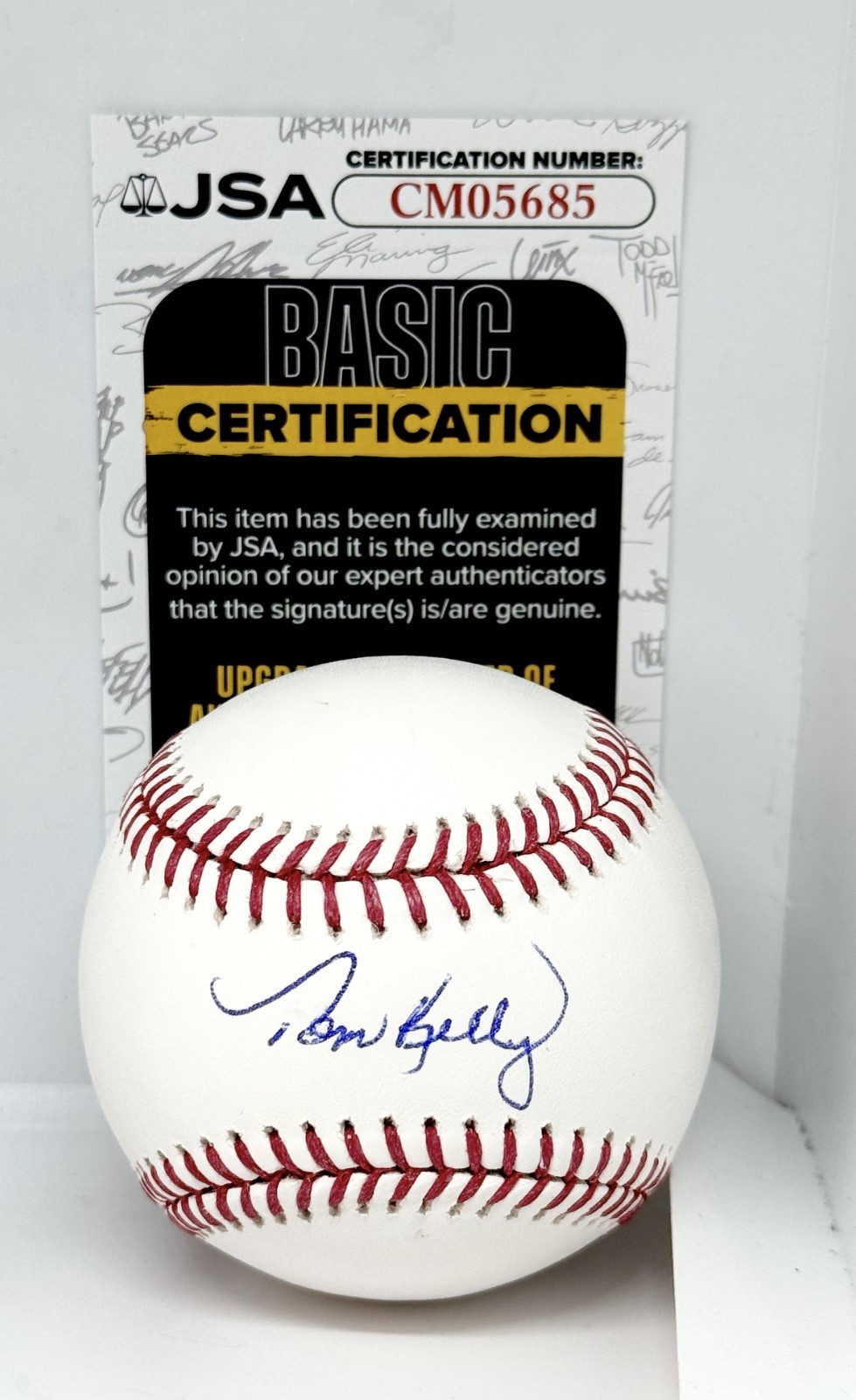 Tom Kelly Minnesota Twins signed MLB Baseball Ball autographed JSA