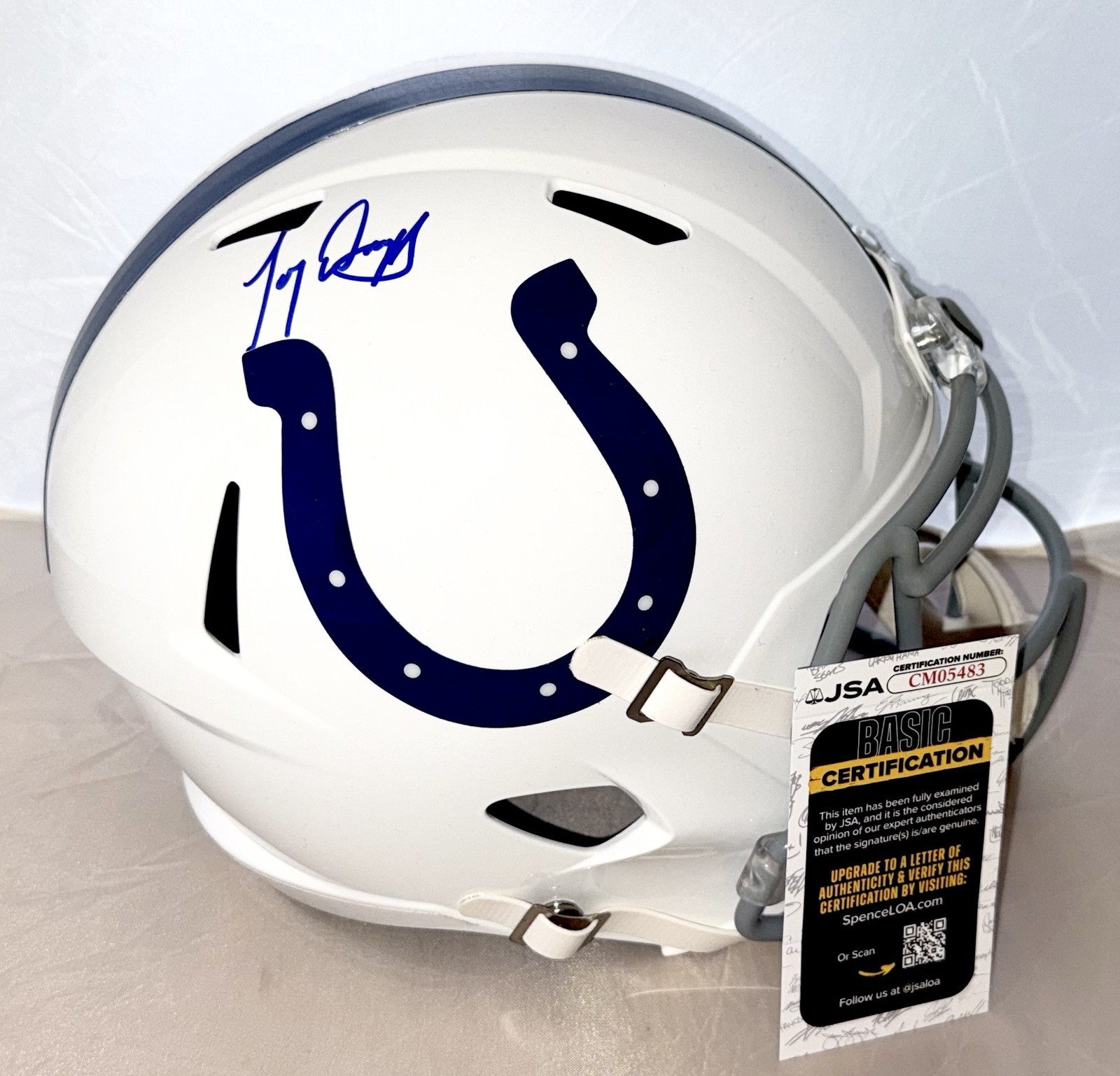 Tony Dungy signed Indianapolis Colts Throwback Full Size helmet autographed JSA