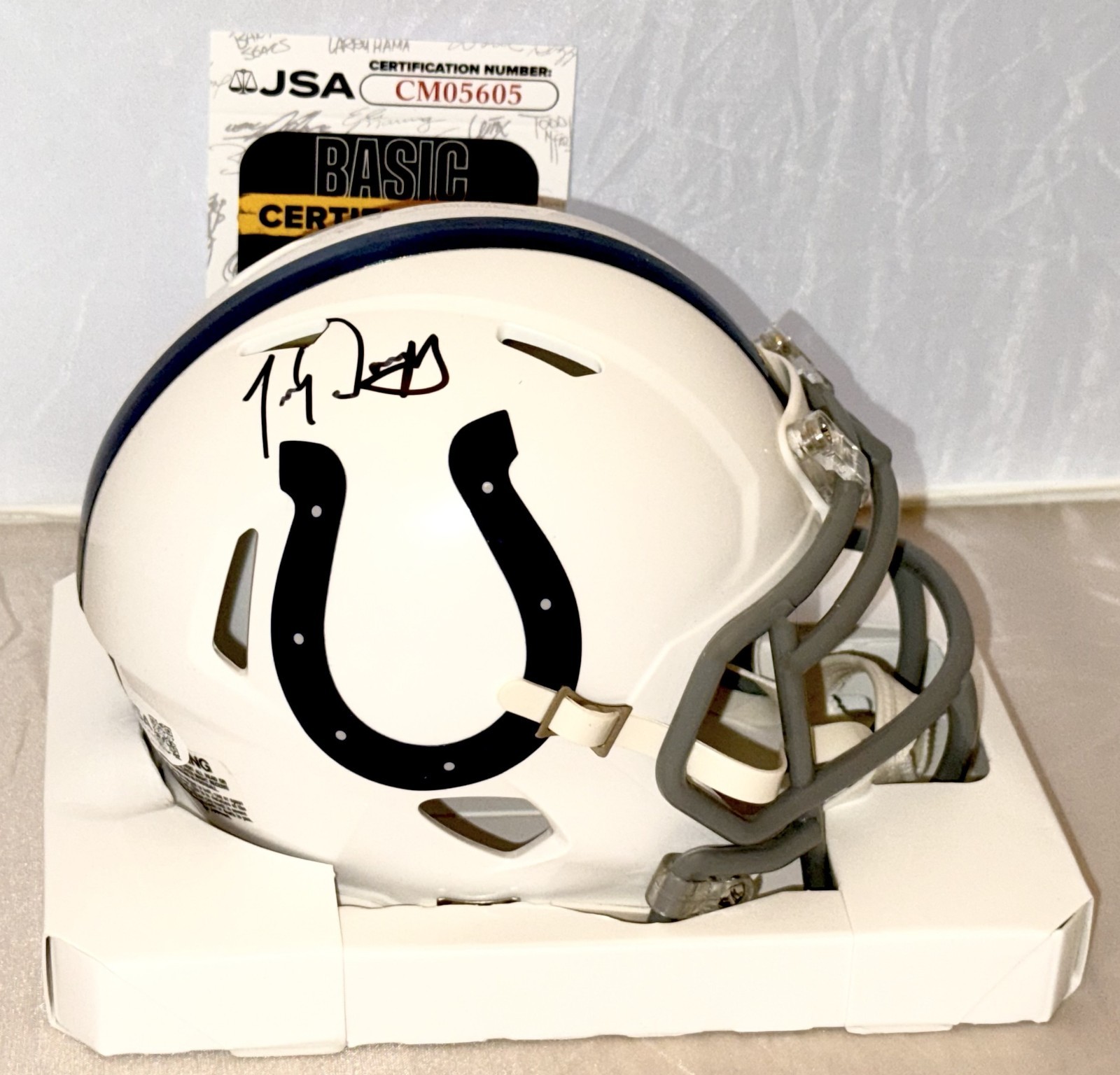 Tony Dungy signed Indianapolis Colts Throwback mini helmet autographed #2 JSA