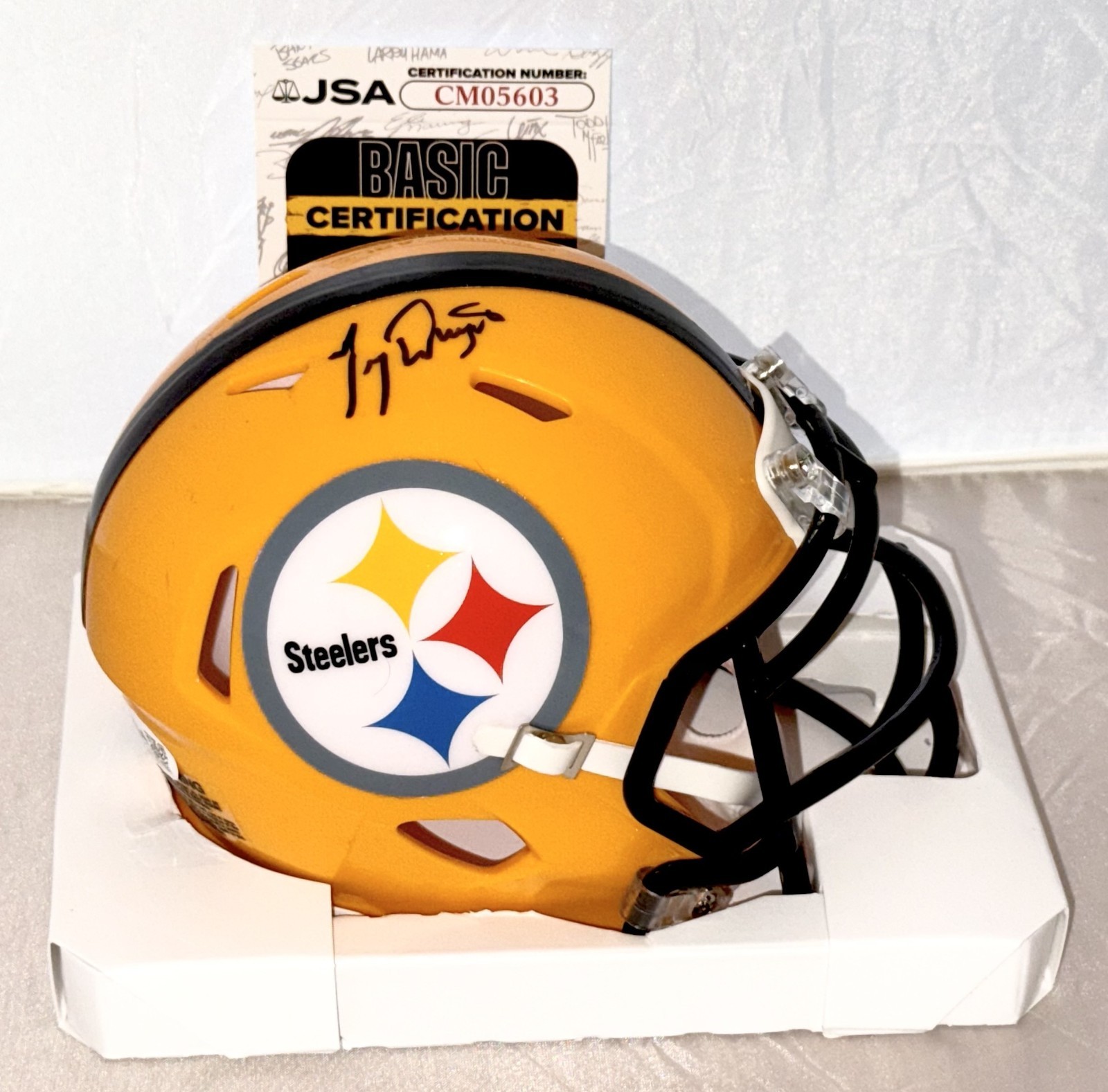 Tony Dungy signed Pittsburgh Steelers mini helmet autographed JSA