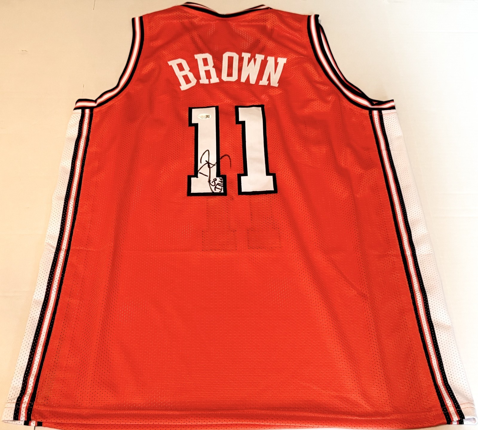 Dee Brown Illinois Fighting Illini signed Custom jersey JSA Witnessed COA