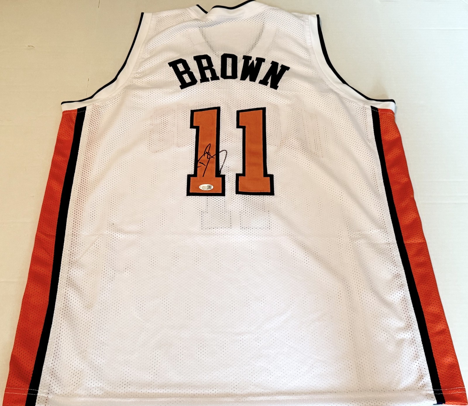 Dee Brown Illinois Fighting Illini signed White Custom jersey JSA Witnessed
