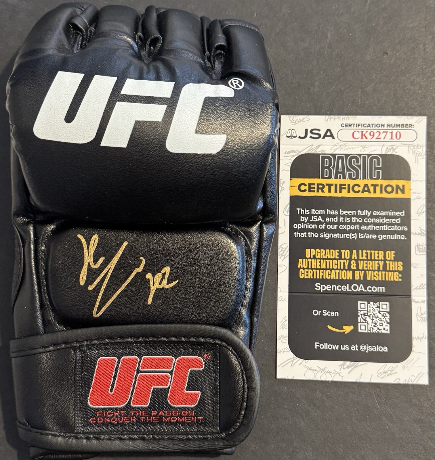 Chan Sung Jung “The Korean Zombie” SIGNED Autographed UFC Fight Glove JSA COA
