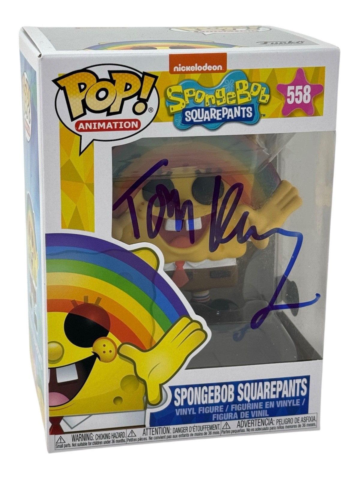 Tom Kenny Signed Spongebob Squarepants Funko Pop #558 Autograph Beckett COA