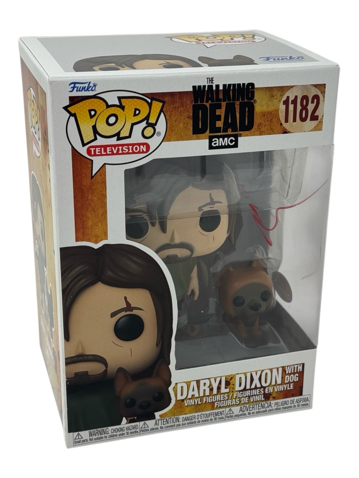 Norman Reedus Signed The Walking Dead Daryl Dixon With Dog Funko Pop #1182 ACOA