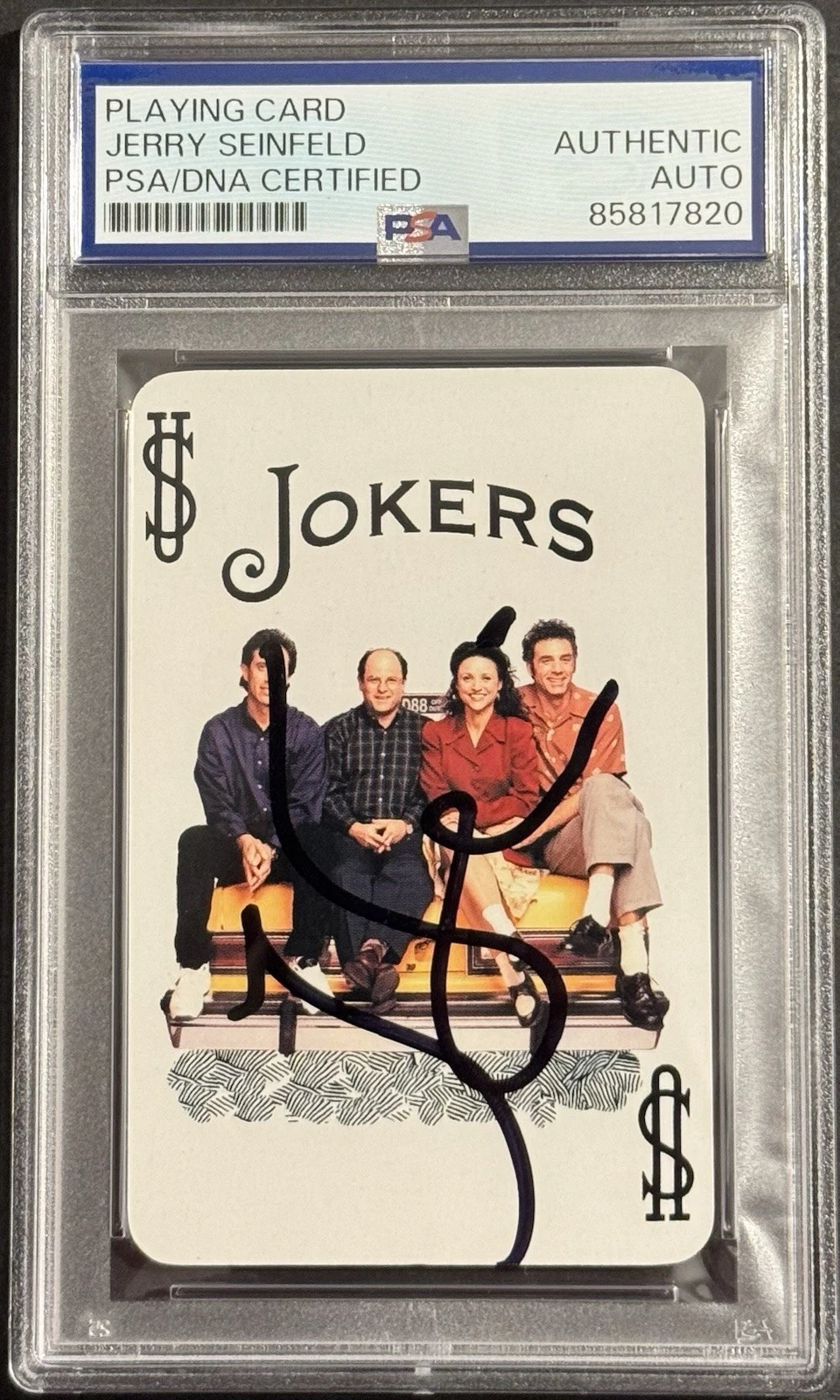 Jerry Seinfeld Signed Autographed Playing Card PSA/DNA Slabbed Rare Jokers